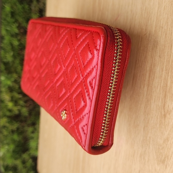 Tory Burch Red and Gold Wallet - Picture 7 of 11